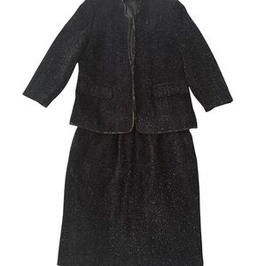 Elegant Black Women's Jacket and Skirt Set.ws1216.